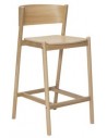 Hübsch Oblique barstol i egetræ og egetræsfinér H103 cm - Eg