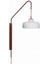 Hübsch Current væglampe i metal og glas 1 x E27 H111 cm - Rød/Rødbrun