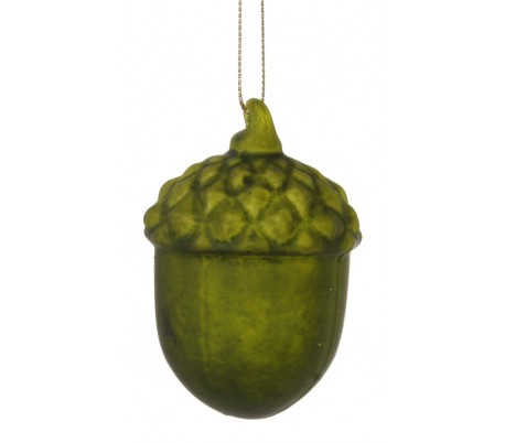 Julekugle Ø6 cm Glas - Grøn