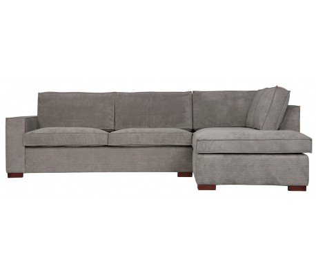 Moderne hjørnesofa med chaiselong 309 x 170 cm - Grå