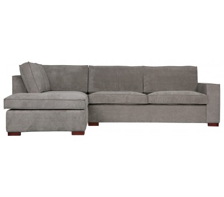 Moderne hjørnesofa med chaiselong 283 x 197 cm - Grågrøn