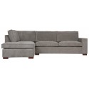 Moderne hjørnesofa med chaiselong 283 x 197 cm - Grågrøn