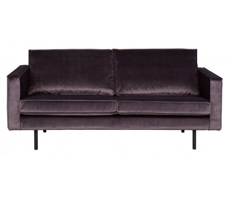 2,5-personers sofa i velour B190 cm - Lysegrå