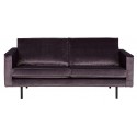 2,5-personers sofa i velour B190 cm - Lysegrå