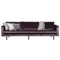 3-personers sofa i velour B277 cm - Lysegrå