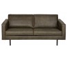 Rodeo 2,5-personers sofa i læder B190 cm - Vintage armygrøn
