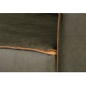 2,5-personers sofa i ægte læder B190 cm - Armygrøn