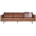 3-personers sofa i ægte læder B277 cm - Vintage cognac