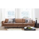 3-personers sofa i ægte læder B277 cm - Vintage cognac