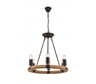 Spider loftlampe med 8 fatninger - Sort