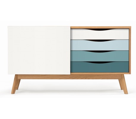 Avon sideboard i retro design - Eg/Oliven