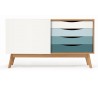 Woodman Avon sideboard i retro design - Eg/Blå