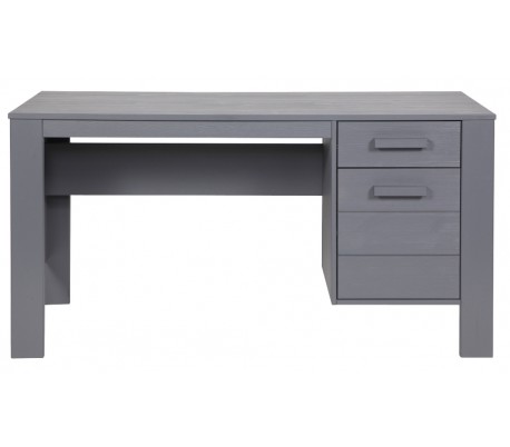 Skrivebord i fyrretræ H75 x B140 x D60 cm - Hvid