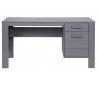 Skrivebord i fyrretræ H74 x B141 x D59 cm - Stålgrå
