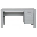 Skrivebord i fyrretræ H74 x B141 x D59 cm - Stålgrå