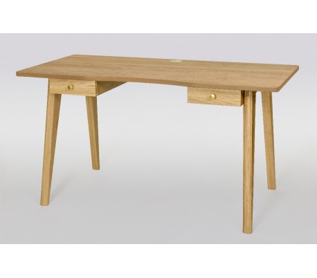 Farsta Skrivebord i retro design - Grå/Eg