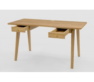 Farsta Skrivebord i retro design - Grå/Eg 2