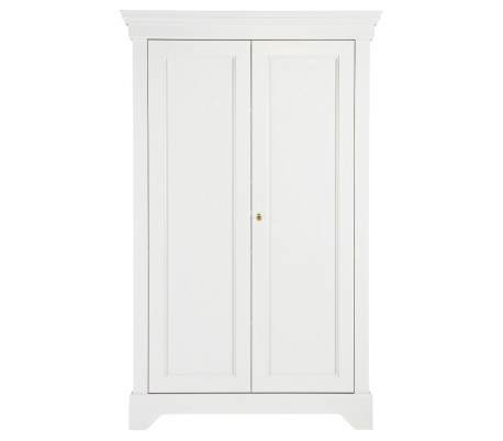 Skab i lakeret fyrretræ H191 x B118 x D47 cm - Betongrå