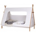 Tipi børneseng 90 x 200 cm inkl. bund - Hvid