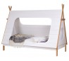 Tipi børneseng 215 x 106 cm inkl. bund - Hvid