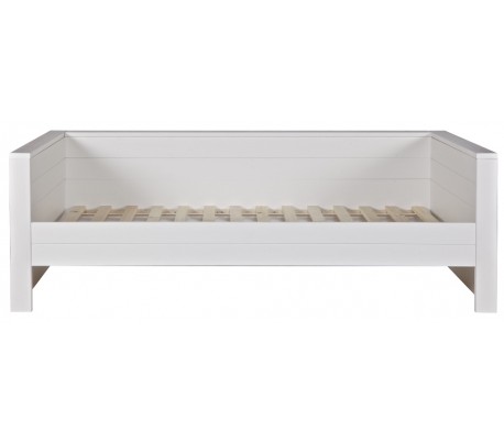 Børneseng 219 x 101 cm inkl. bund - Børstet stålgrå