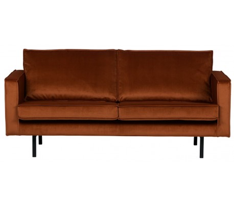 2,5-personers sofa i velour B190 cm - Grå