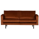 2,5-personers sofa i velour B190 cm - Grå