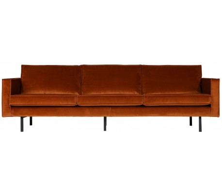 3-personers sofa i velour B277 cm - Grå