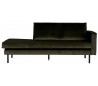 Rodeo daybed sofa i velour B206 cm - Mørkegrøn