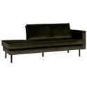 2,5-personers sofa i velour B190 cm - Rust