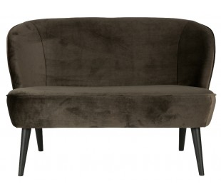 Sofabænk i velour H73 x B110 x D72 cm - Rust