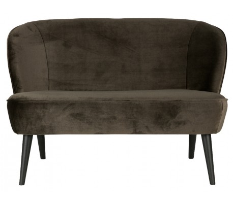 Sofabænk i velour H73 x B110 x D72 cm - Rust