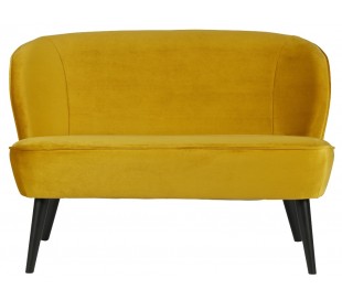 Sofabænk i velour H73 x B110 x D72 cm - Rust