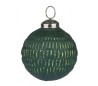 Julekugle i glas Ø7,5 cm - Mørkegrøn