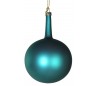Julekugle i glas H11 cm Ø8 cm - Mat teal