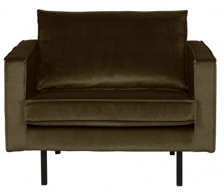 Lænestol i velour B105 cm - Mint