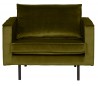 Rodeo Lænestol i velour B105 cm - Oliven