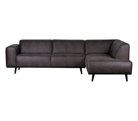 Hjørnesofa i velour 274 x 210 cm - Varm grøn