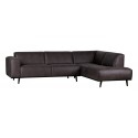 Hjørnesofa i velour 274 x 210 cm - Varm grøn