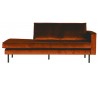 Rodeo daybed sofa i velour B206 cm - Rust