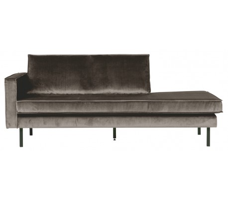 Daybed sofa i velour B206 cm - Rust
