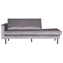 Daybed sofa i velour B206 cm - Taupe