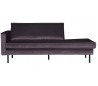Rodeo daybed sofa i velour B206 cm - Mørkegrå