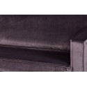 Daybed sofa i velour B206 cm - Mørkegrå