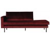 Rodeo daybed sofa i velour B206 cm - Rød