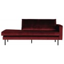 Daybed sofa i velour B206 cm - Rød