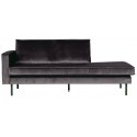 Daybed sofa i velour B206 cm - Rød