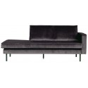 Daybed sofa i velour B206 cm - Antracit
