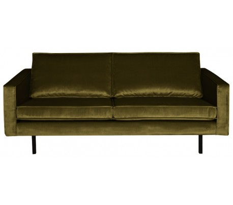 2,5-personers sofa i velour B190 cm - Blå