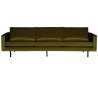 Rodeo 3-personers sofa i velour B277 cm - Oliven